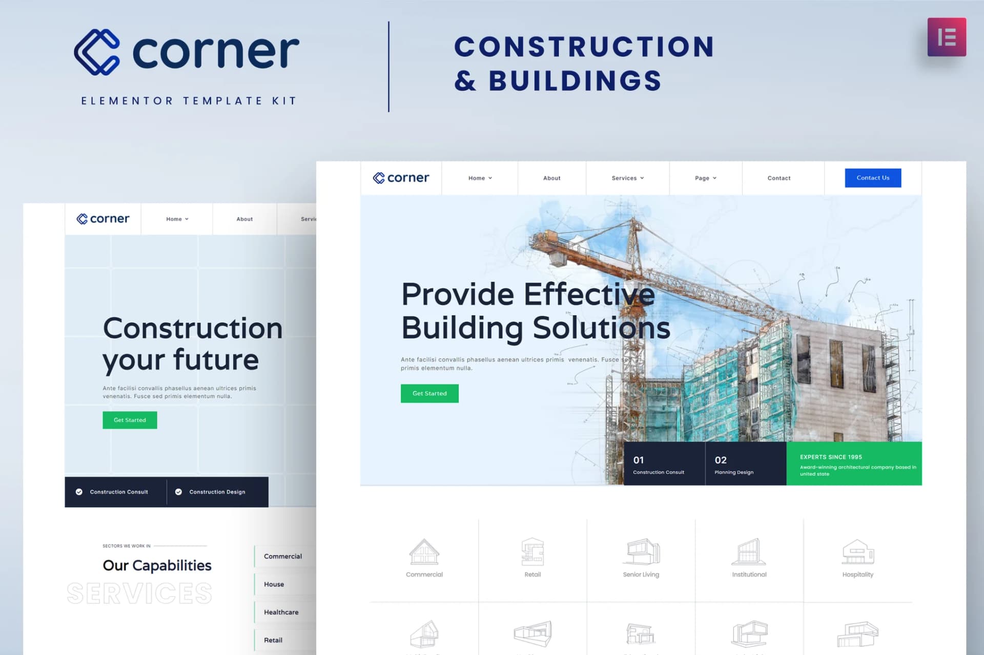 Screenshot of Corner interface