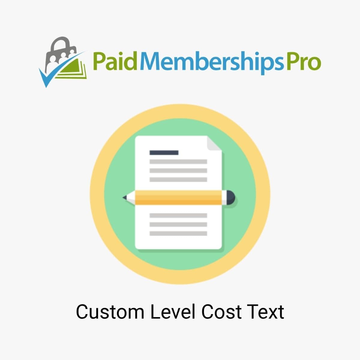 Screenshot of Paid Memberships Pro Custom Level Cost Text interface