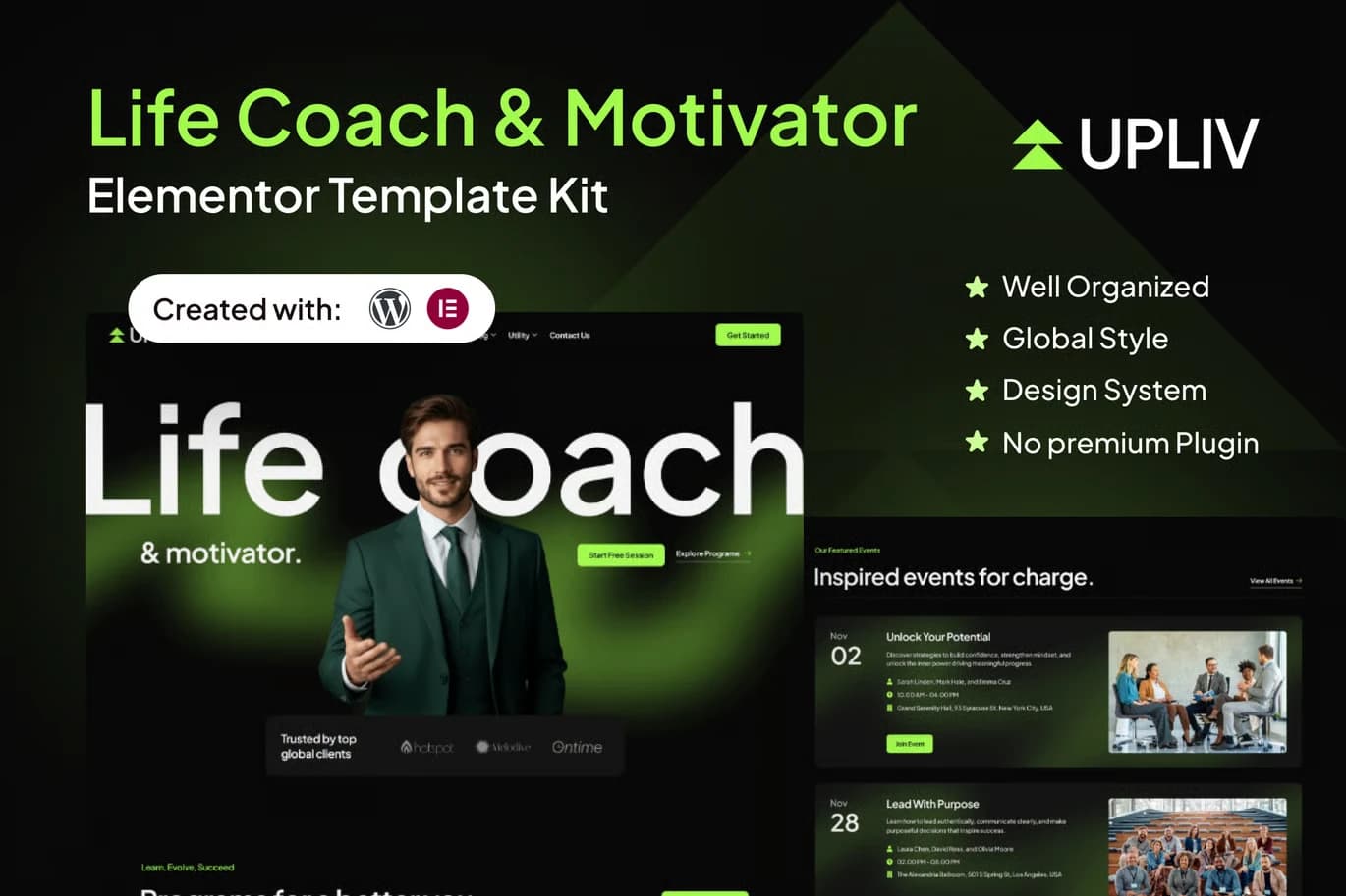 Screenshot of Upliv interface