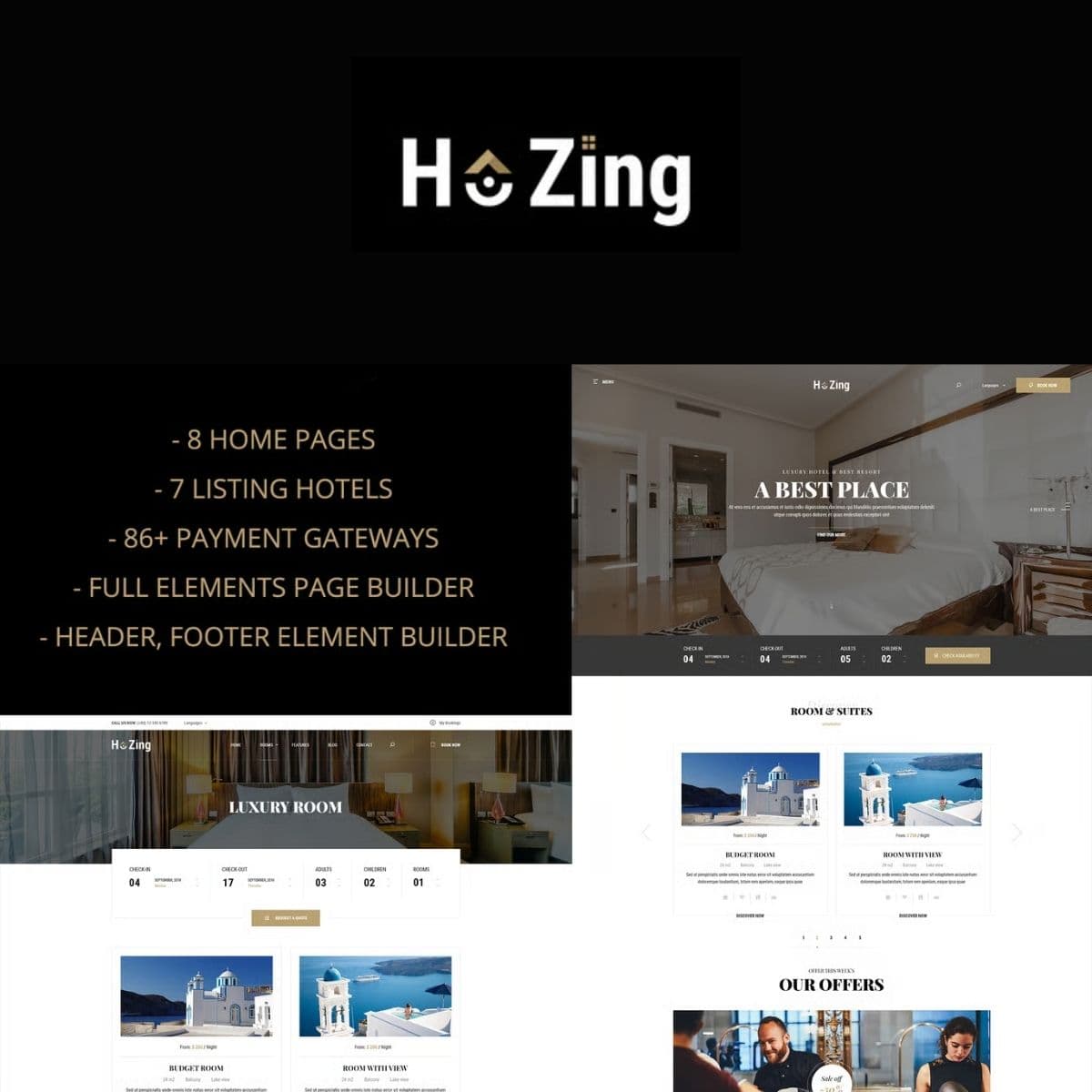 Hozing - Hotel Booking WordPress Theme Hozing - Hotel Booking WordPress Theme