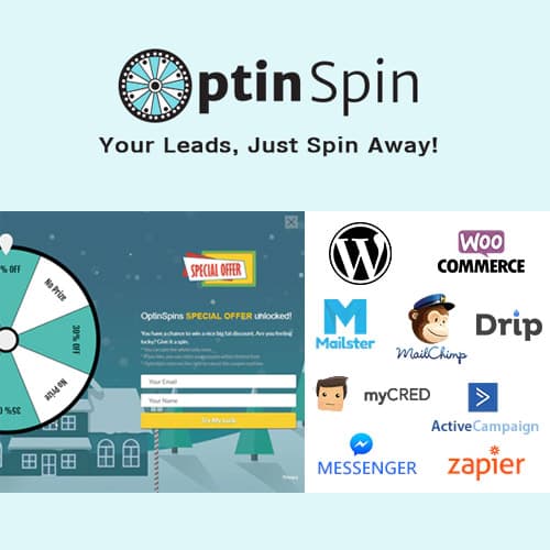 OptinSpin - Fortune Wheel Integrated With WordPress, WooCommerce and Easy Digital Downloads Coupons OptinSpin - Fortune Wheel Integrated With WordPress, WooCommerce and Easy Digital Downloads Coupons