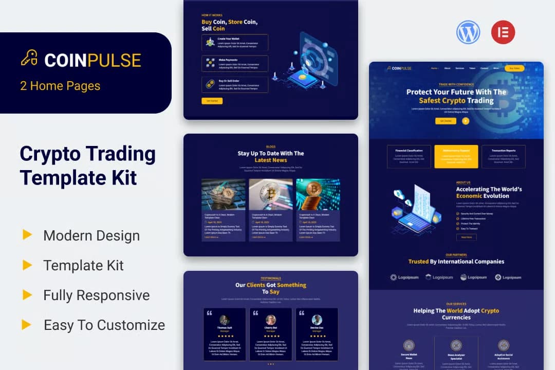 Coinpulse - WordPress Plugin/Theme Screenshot of Coinpulse interface