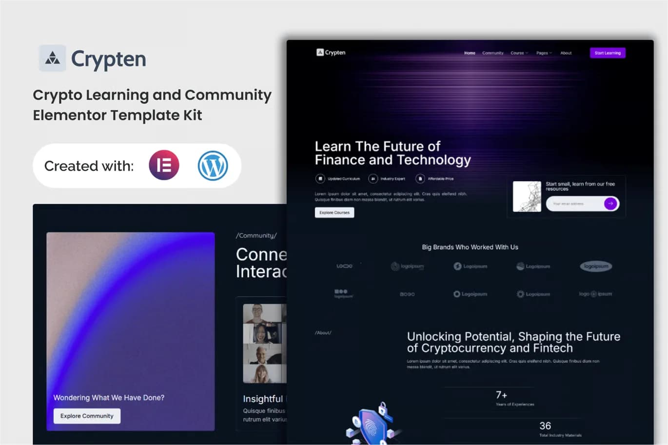 Crypten - WordPress Plugin/Theme Screenshot of Crypten interface