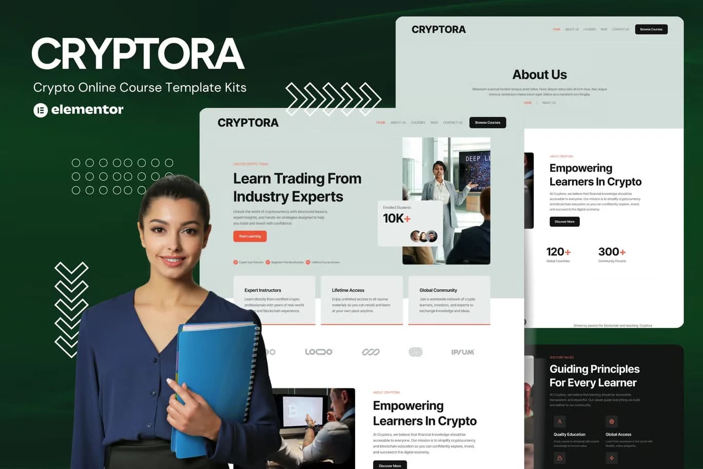 Cryptora - WordPress Plugin/Theme Screenshot of Cryptora interface