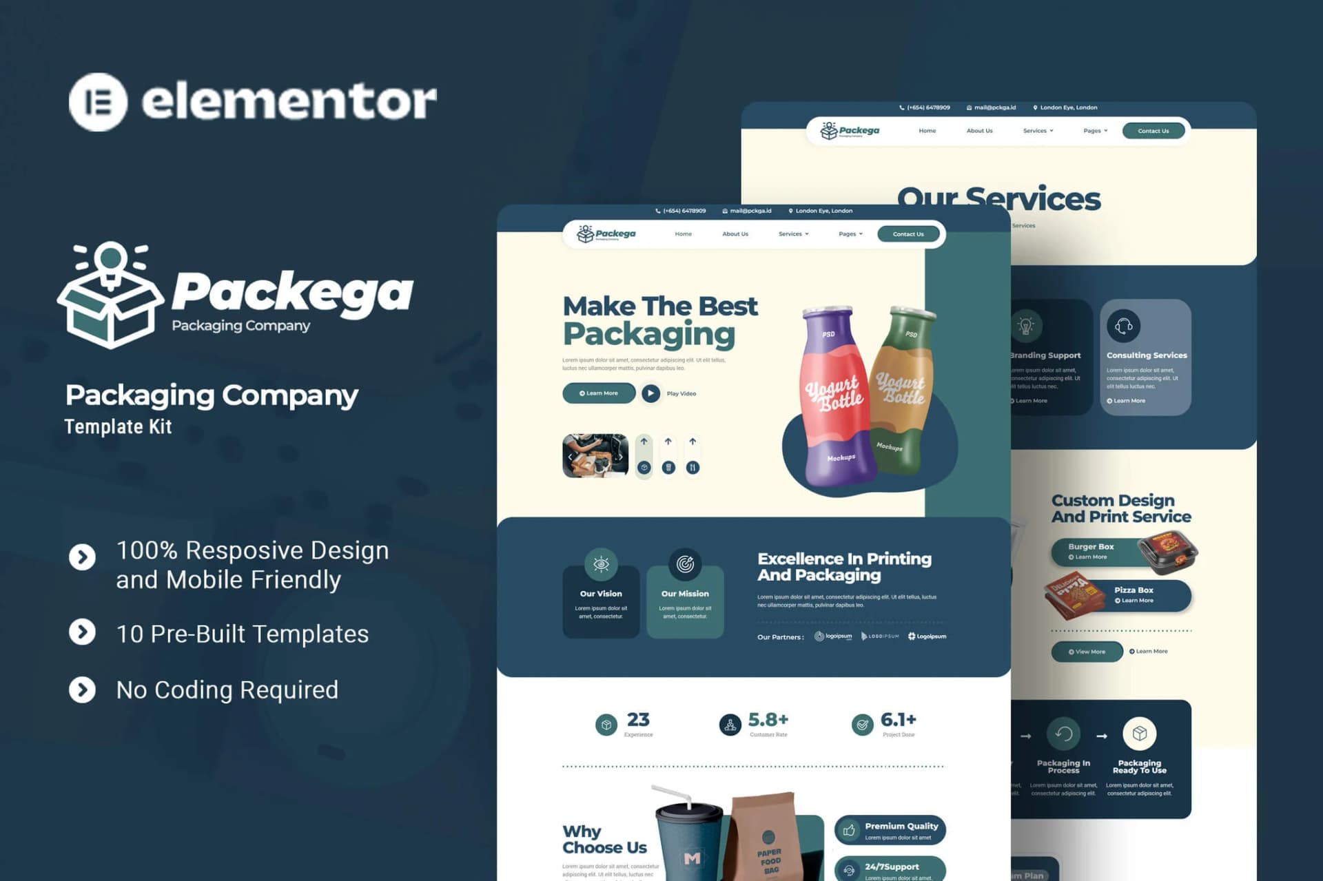 Packega - Packaging Company Elementor Template Kit Packega - Packaging Company Elementor Template Kit